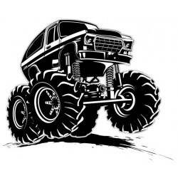 sticker mural monster truck geant
