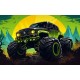 sticker mural monster truck vert