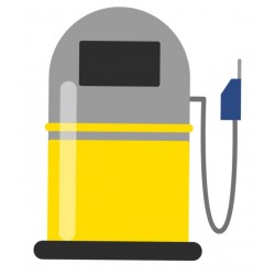 autocollant station essence