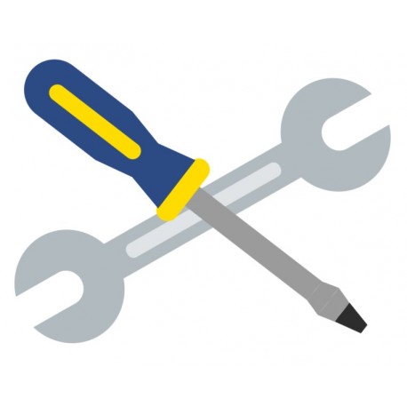 autocollant tournevis cle plate