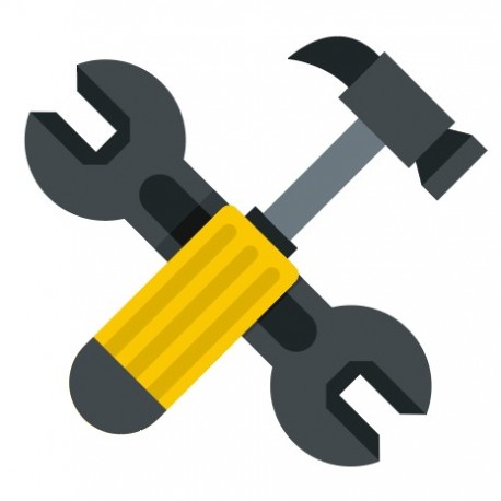 stickers marteau cle plate