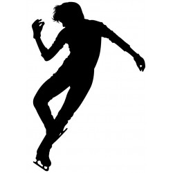 autocollant mural patinage artistique silhouette