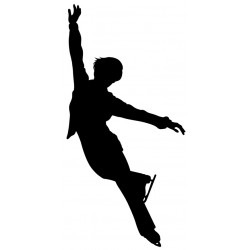 autocollant mural patineur artistique
