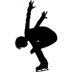 autocollant muraux patinage artistique decoratif