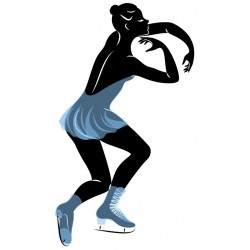 autocollants mural patinage artistique deco