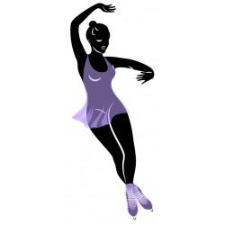 autocollants mural patinage artistique decoratif