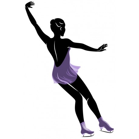 autocollants mural patinage artistique geant