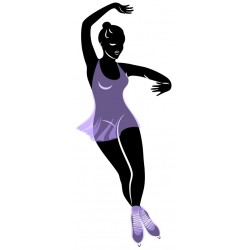 autocollants muraux patinage artistique design