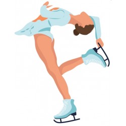 sticker mural patineuse