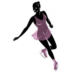 sticker muraux patinage artistique design