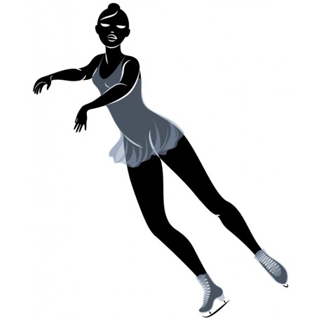 sticker muraux patinage artistique geant
