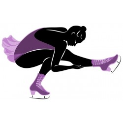 sticker muraux patneuse artistique