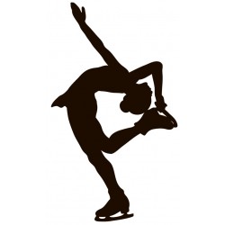 stickers mural patinage silhouette