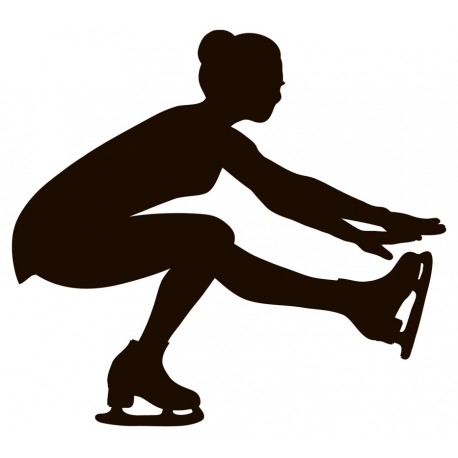 stickers mural patineuse silhouette