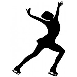 stickers muraux patineuse
