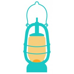 autocollant mural lampe de camping