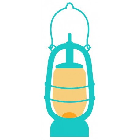 autocollant mural lampe de camping