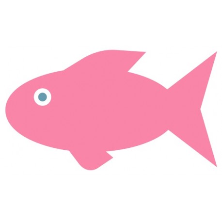 autocollant poisson rose