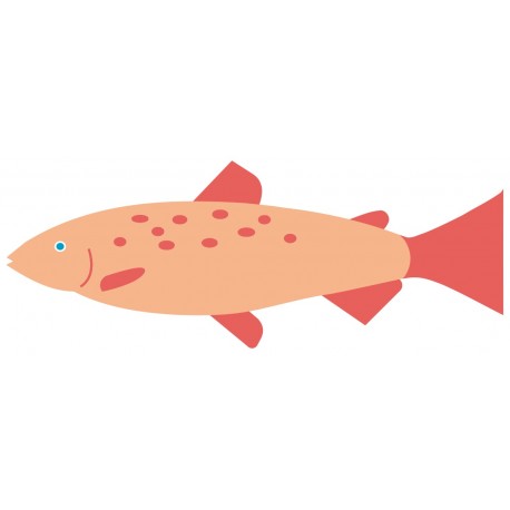 autocollant poisson truite