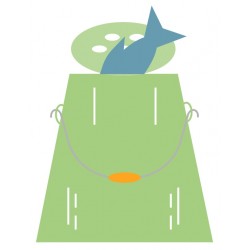 autocollant seau de peche