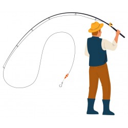 autocollants mural pecheur pas cher