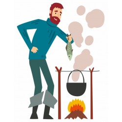 autocollants muraux cuire poisson