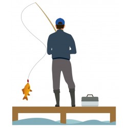 autocollants muraux pecheur chambre