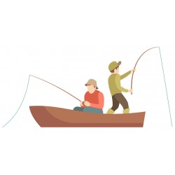 sticker muraux pecheur chambre