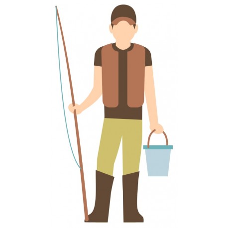 sticker muraux pecheur decoration