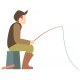 sticker muraux pecheur pas cher