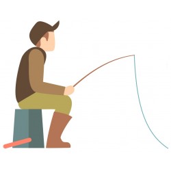 sticker muraux pecheur pas cher