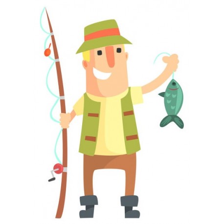 stickers mural pecheur pas cher