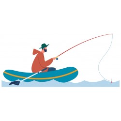 stickers muraux bateau gonflable