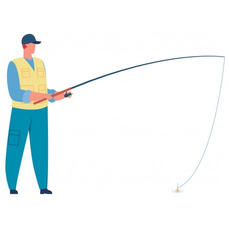 stickers muraux pecheur design