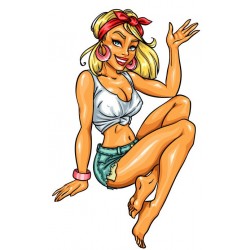 autocollant muraux pin up decoratif