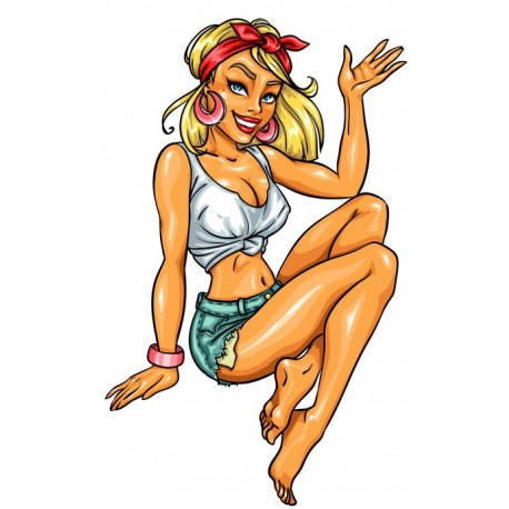 autocollant muraux pin up decoratif