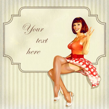 sticker mural pin up deco