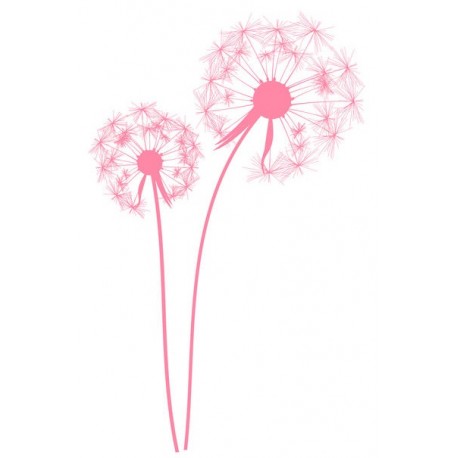 autocollants mural pissenlit rose