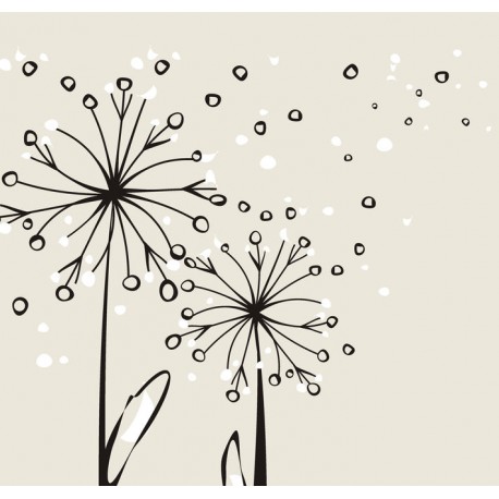 stickers muraux pissenlits decoratif