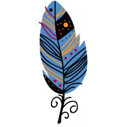 autocollant mural plume decoratif