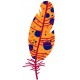 autocollant mural plume decoration