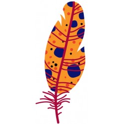 autocollant mural plume decoration