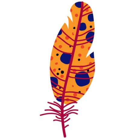 autocollant mural plume decoration
