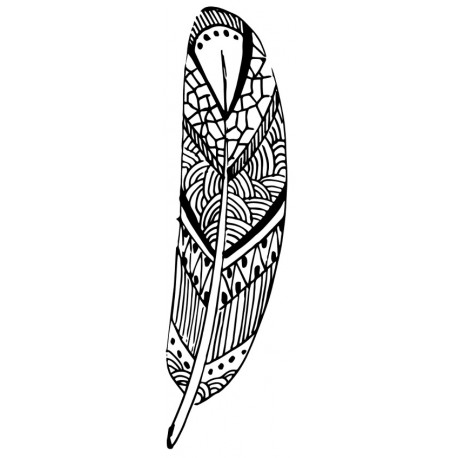 autocollant mural plume geant