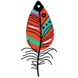 autocollant mural plume pas cher