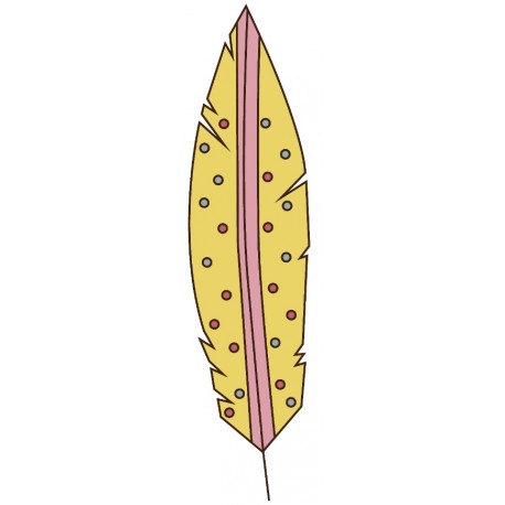 autocollant muraux plume jaune