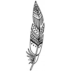 autocollant muraux plume noir blanc