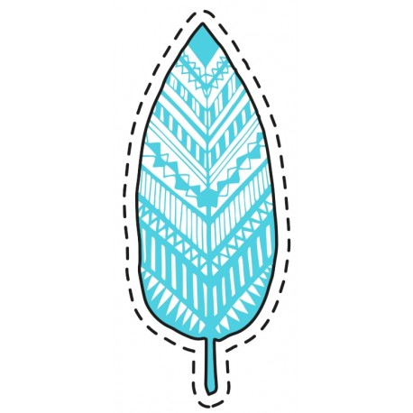 autocollants plume muraux bleu