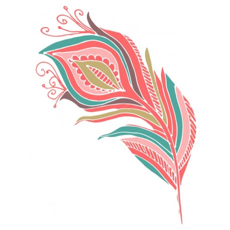 autocollants plume muraux decoration