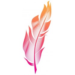 autocollants plume muraux geant